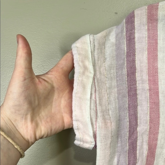 Rails Pink and White Striped Button-Down Shirt Womens Small - Picture 7 of 8
